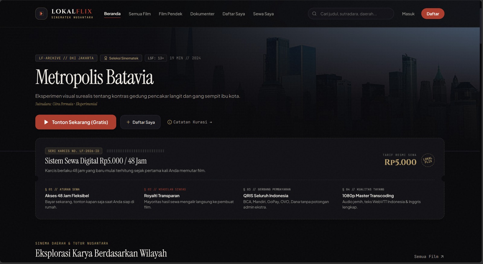 Lokalflix — Platform Streaming Film Lokal & Sinema Indie Screenshot
